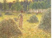 Emile Claus Hay stacks painting